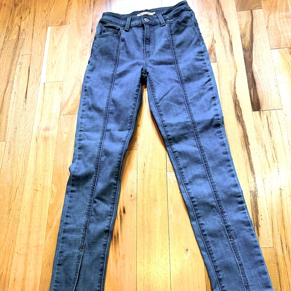 Levi's 721 Hi-Rise Blue Skinny Jeans Classic Style Size W26 L30 Red Tag